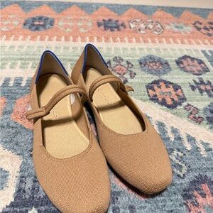 Rothys Beige Mary Jane Flats